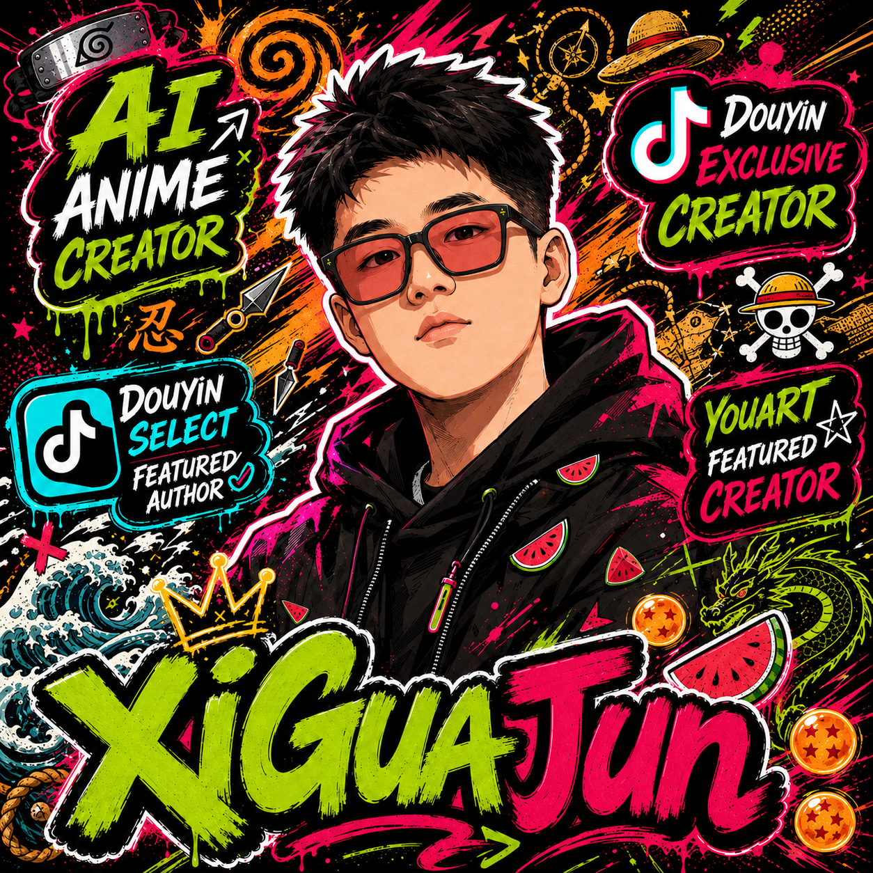 XiGuaJun 西瓜君人物形象